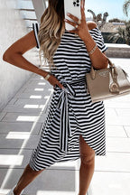 Stunncal Hilton Cotton Blend Striped T-shirt Dress