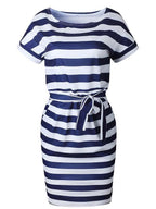Stunncal O Neck Midi Dress With Belt (4 colors)